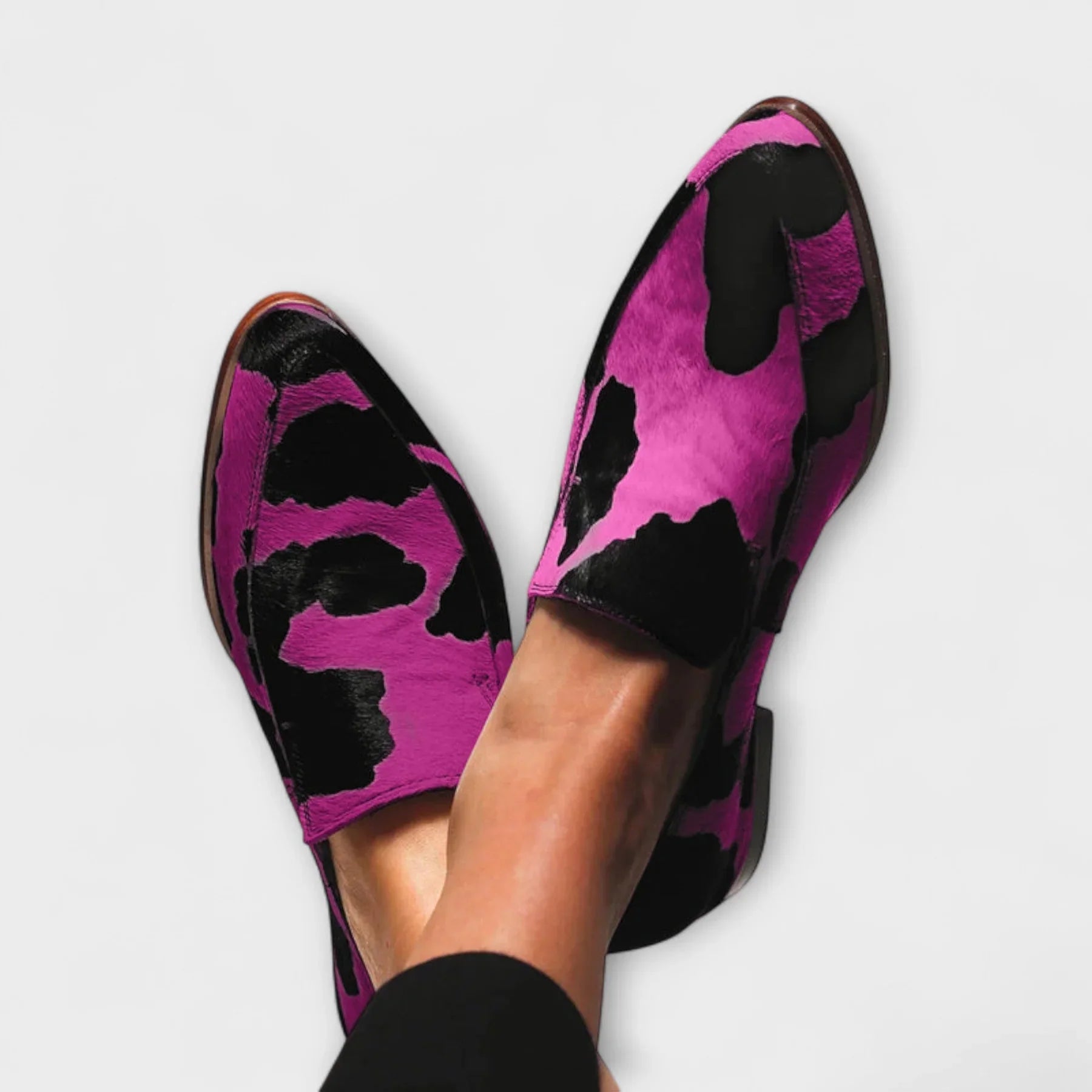 CHLOE™ – Cow Print Loafers
