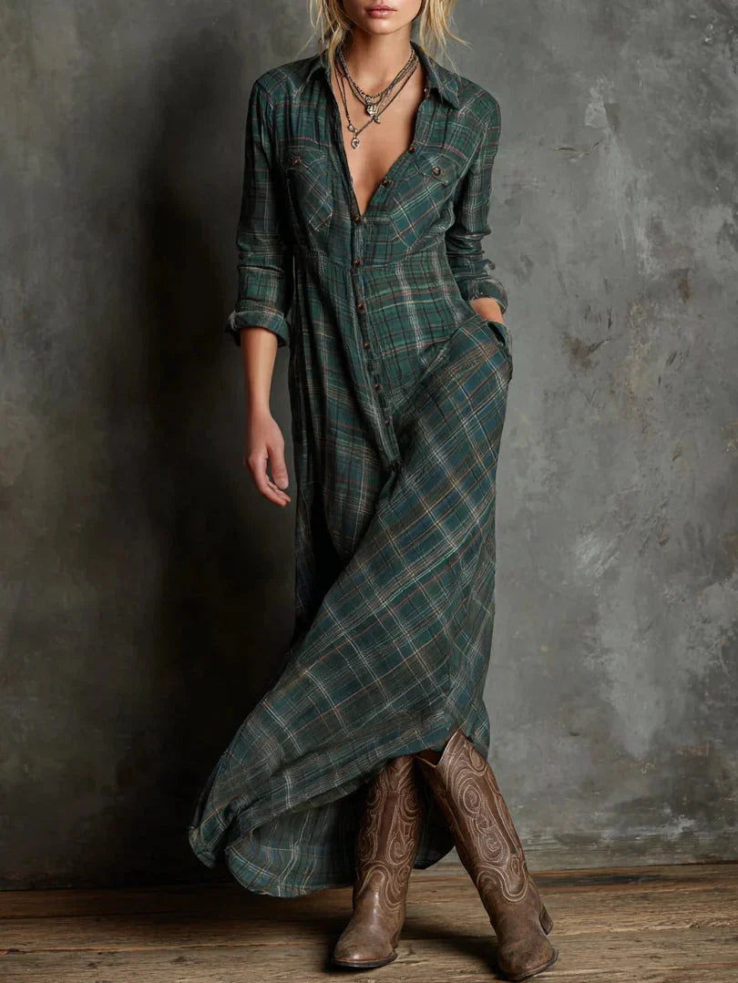 ALIANA™ | Green Striped Dress