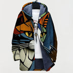 LUNARIA™ | Abstract Cat Head Hoodie