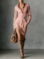 LUNA™ | Suede Belted Mini Dress