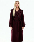 IVANA™ | Burgundy Trench Coat