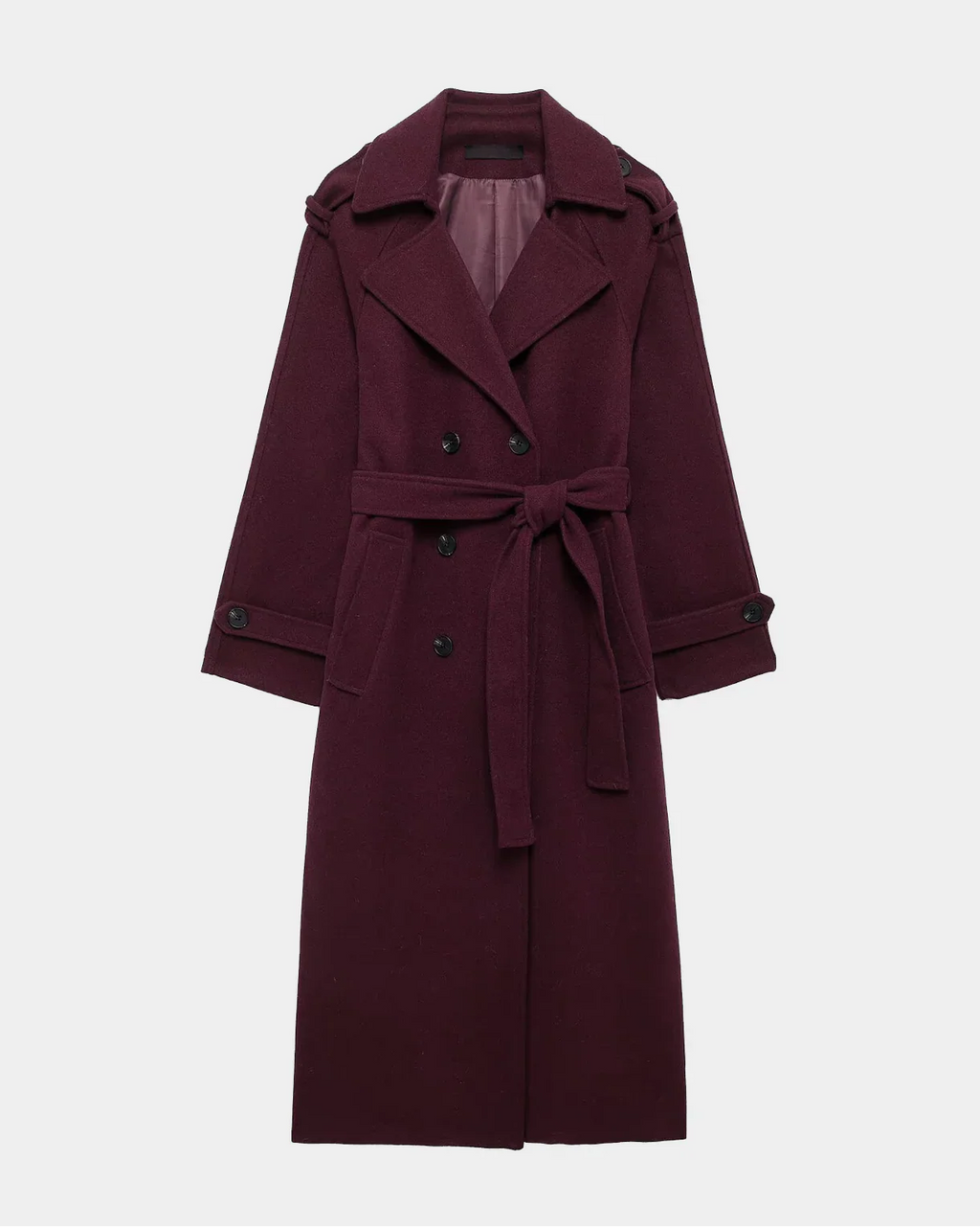 IVANA™ | Burgundy Trench Coat