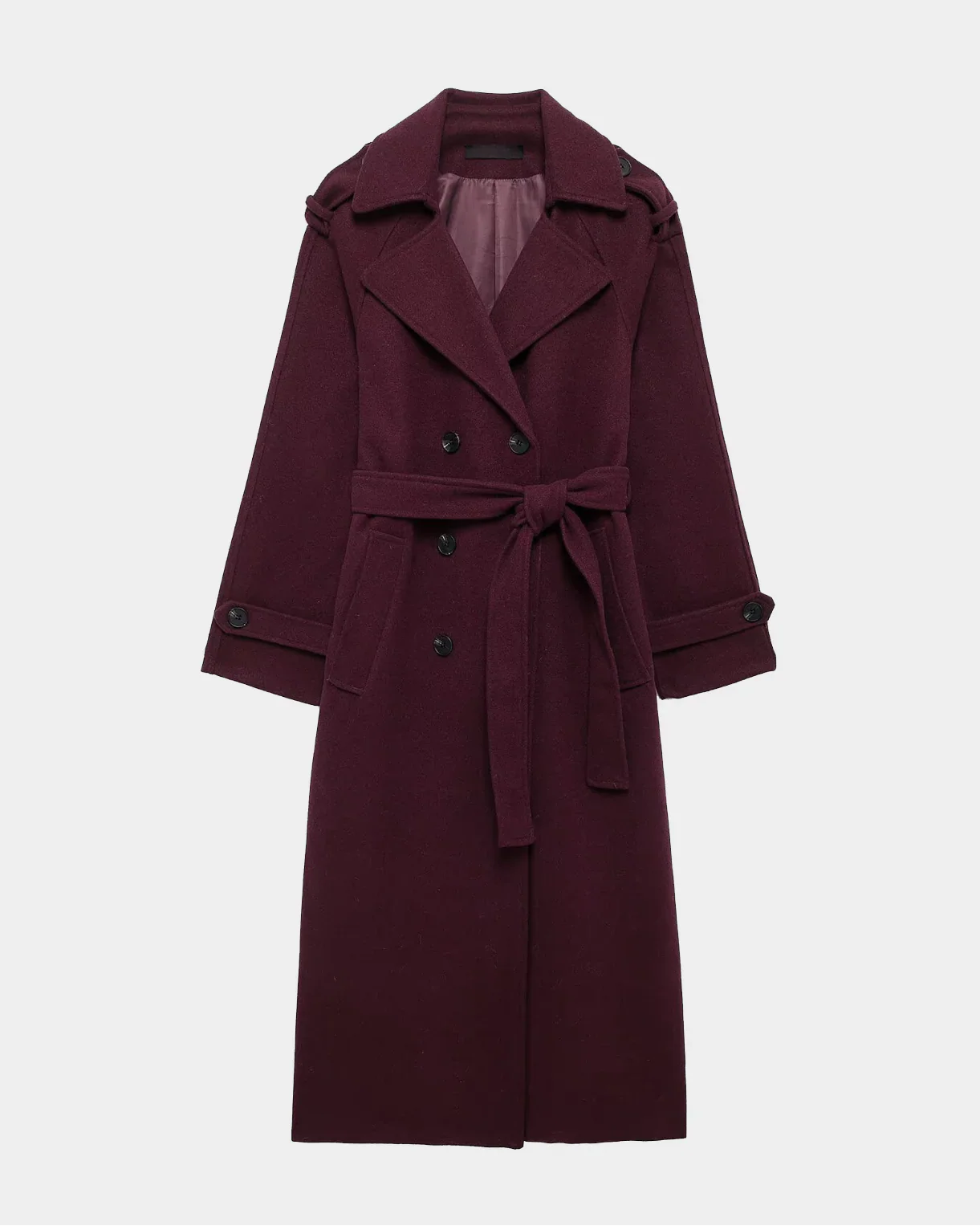 IVANA™ | Burgundy Trench Coat