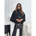 ALESSIA™ | Elegant Belted Jacket with Butterfly Sleeves