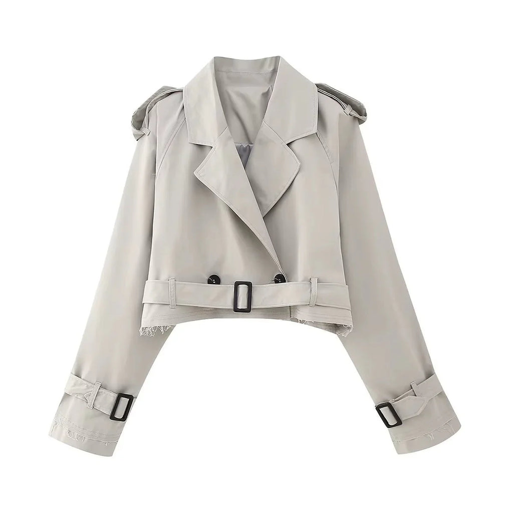 ZEYA™ | Cropped Trench Coat